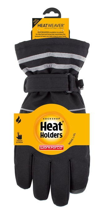 Heat Holders Mens Workforce Touchscreen-handskar med elastisk mudd - Image 2