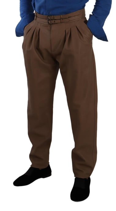 Leather Tapered High Waist Pants - Image 4