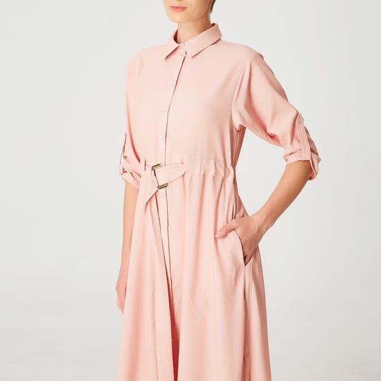Lange minimalistische shirtjurk - Image 4
