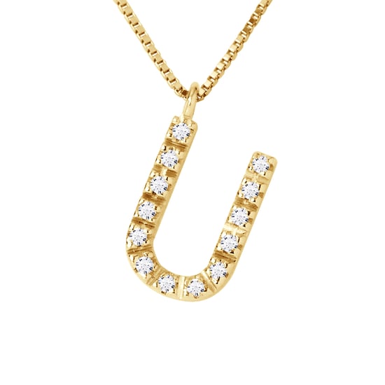 DIADEMA - Necklace with Diamonds - U - Yellow Gold