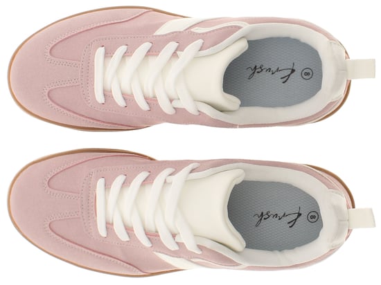 Womens Chunky Trainers Taylor Lace Up pink