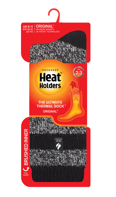 Heat Holders Heren extra dikke warme thermo sokken - Zwart / Houtskool (Palmero) - Image 2