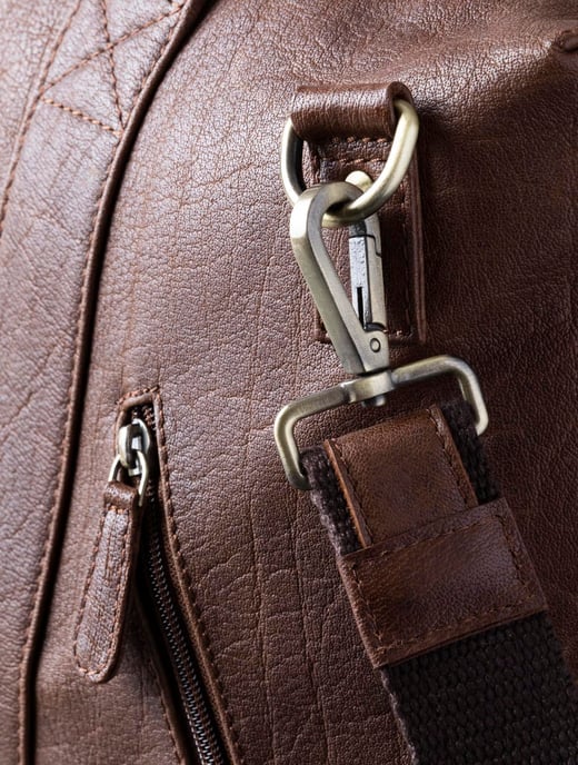 Discoverer Large Leather Holdall in Brown