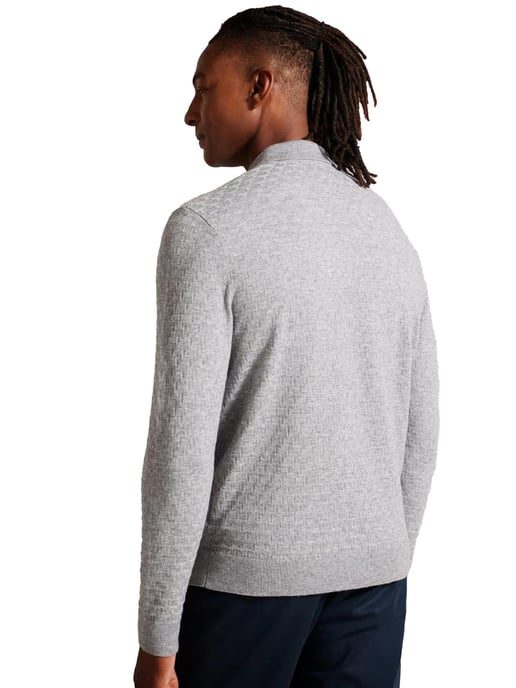 Ted Baker gebreid heren poloshirt met lange mouwen - Morar - Image 2