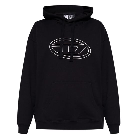 Diesel Iconic Oval D Logo Black Hoodie