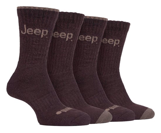 JEEP - 4 Pairs Mens Anti Blister Thick Cushioned Luxury Boot Socks - Image 1