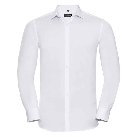 Russell Collection Mens Ultimate Stretch Long-Sleeved Formal Shirt (White) - Image 1