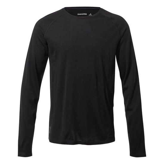 Craghoppers Mens Crew Neck Long Sleeved Baselayer II Top (Black)