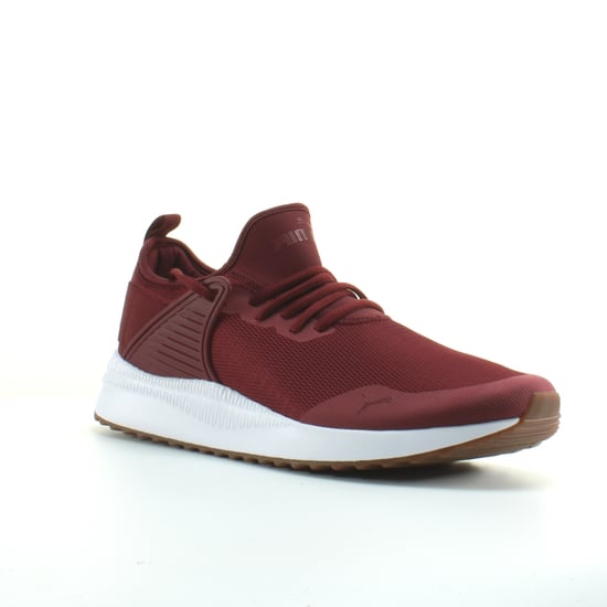 Puma Pacer Next Cage Burgundy Textile Mens Lace Up Trainers 365284 05