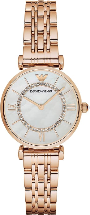 Emporio Armani Gianni T-bar damklocka i roséguld AR1909 - Image 1