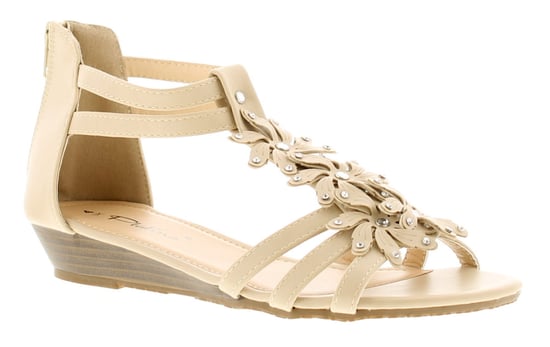 Platino Floella Womens Wedge Sandals Beige