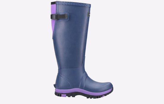 Cotswold Realm Rubberen Blauw/Paarse Regenlaarzen - Image 1