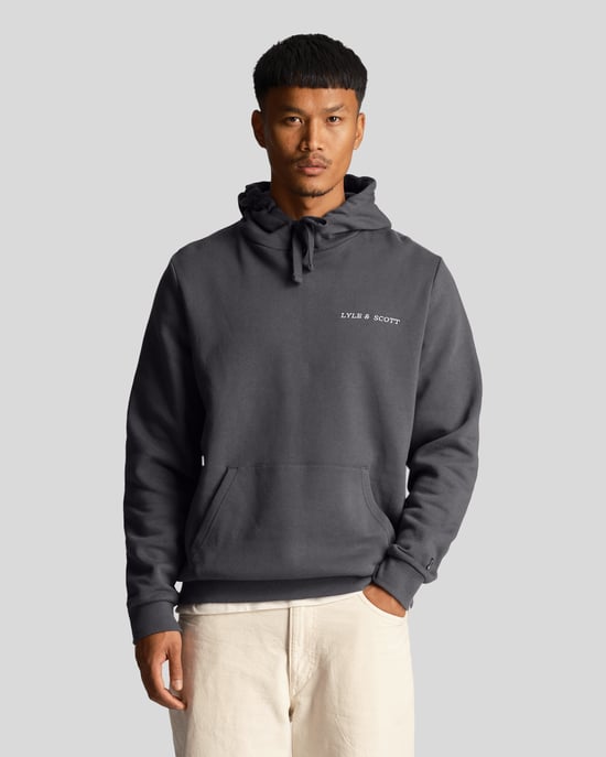Lyle & Scott Geborduurde Hoodie in Donkergrijs - Image 1