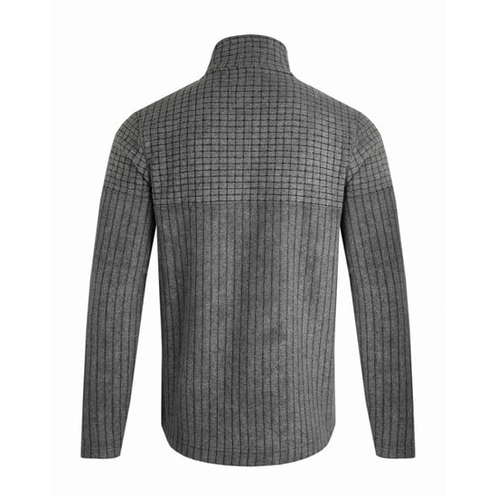 Weird Fish Heren Longmont Grid Eco Friendly Quarter Zip Fleece Top (Marine) - Image 2