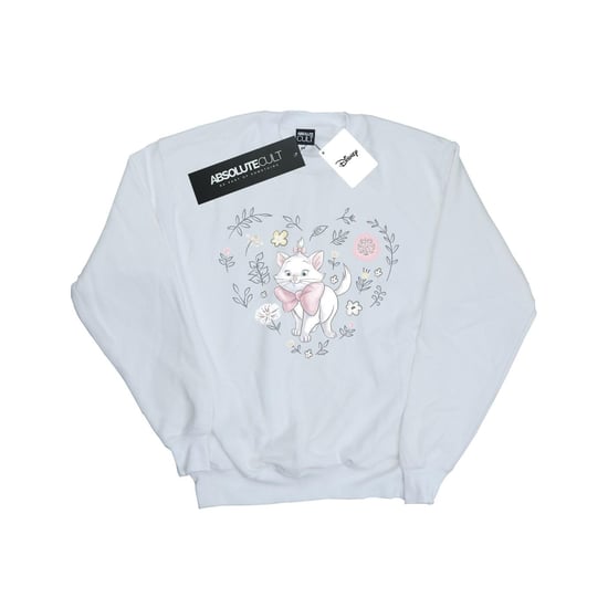 Disney Girls The Aristocats Marie Heart Sweatshirt (White)