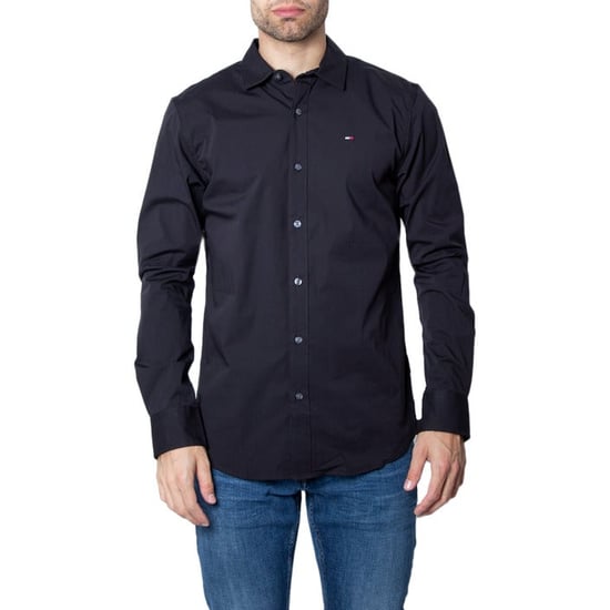Tommy Jeans Overhemden Slim Fit Stretch Black
