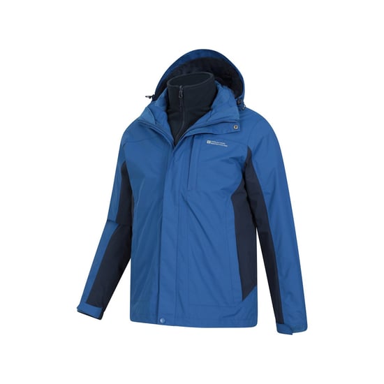 Mountain Warehouse Mens Thunderstorm 3 in 1 Vattentät jacka (Blå) - Image 3