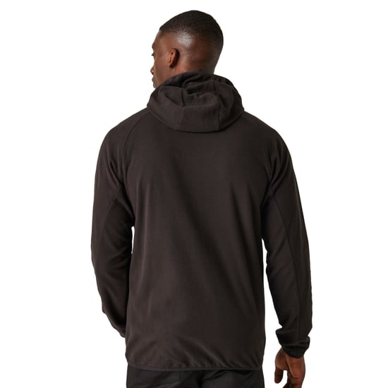 Regatta Mens Navigate Full Zip Fleece Jacket (Black/Orange Pop)