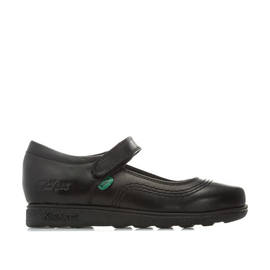 Girl's Kickers Children Fragma Pop Leather Shoes in Black - Image 1