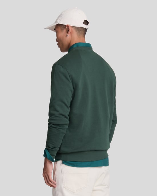Sweatshirt med rund hals för herrar i grönt - Image 3