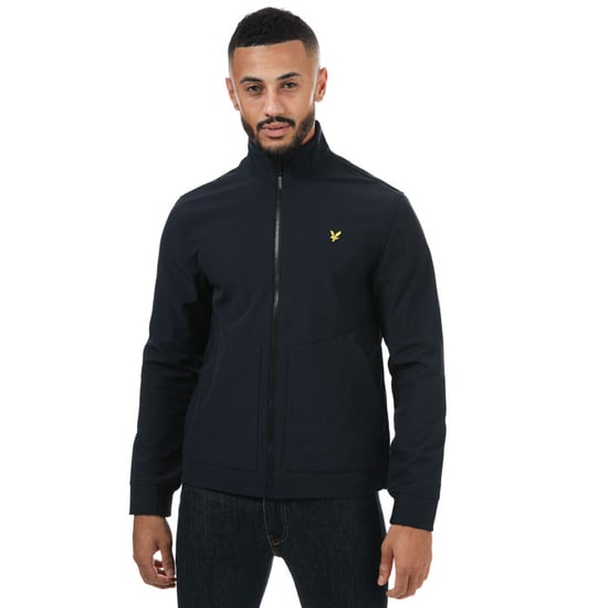 Men's Lyle And Scott Funnel Neck Softshell Jacket in Navy - Image 1