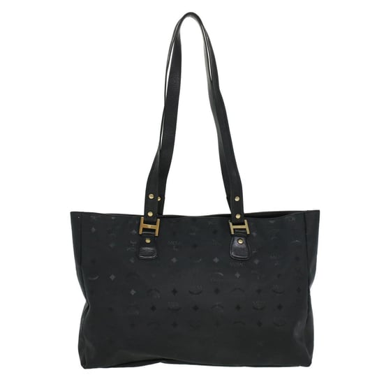 MCM Vicetos Logogram Shoulder Bag PVC Leather Black Auth ti758 - Image 5