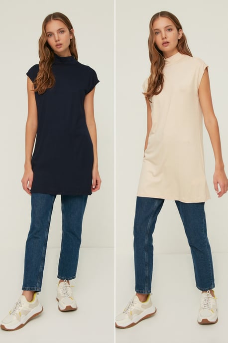 Trendyol Kvinnors Rak Modest Tunika - Image 1