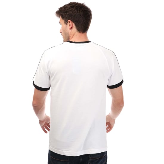 Men's adidas Originals Originals 3 Stripes California T-Shirt in White Black - Image 2
