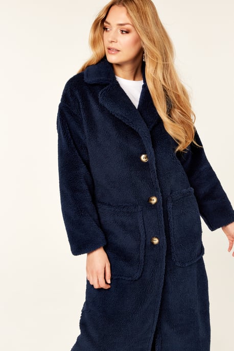 Longline Teddy Coat - Image 2