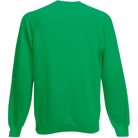 Fruit Of The Loom Heren Raglan Mouwen Belcoro® Sweatshirt (Kelly Groen) - Image 2