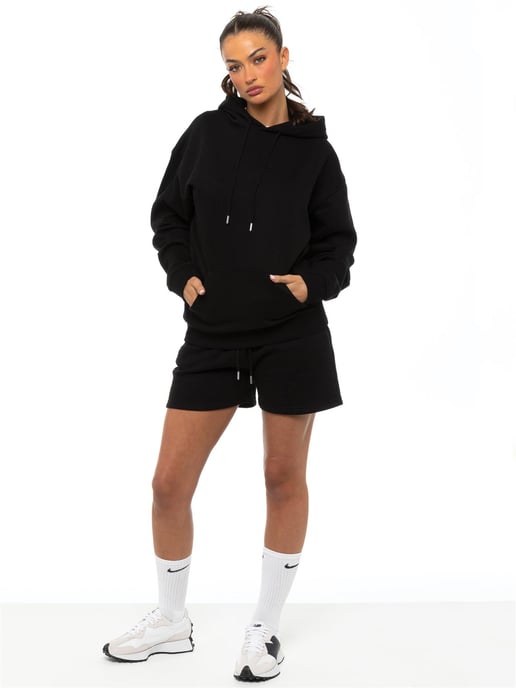 Enzo Womens Oversized Hoodie Tracksuit With Shorts - Image 1