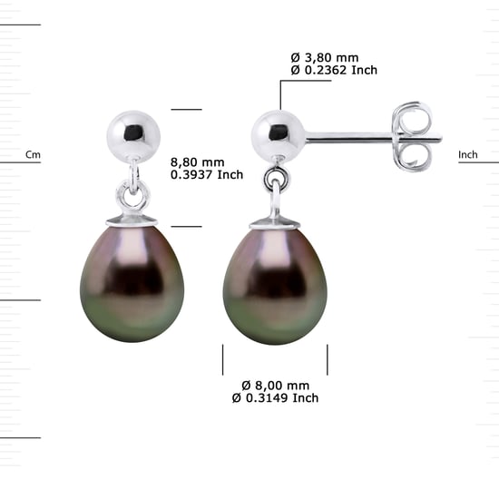 DIADEMA - Earrings - Real Tahitian Pearls- White Gold