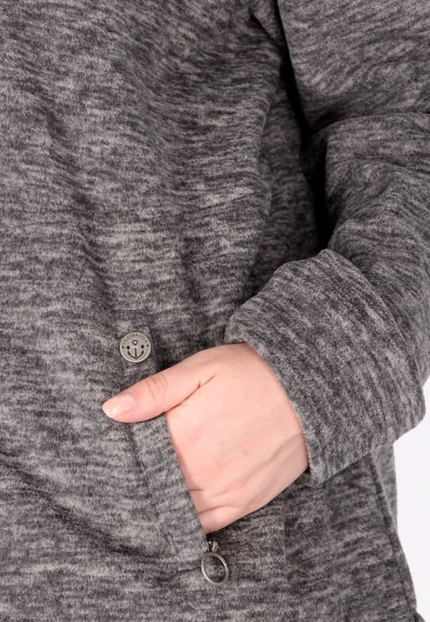 Dreimaster Fleece jas Dames grijs melange - Image 5