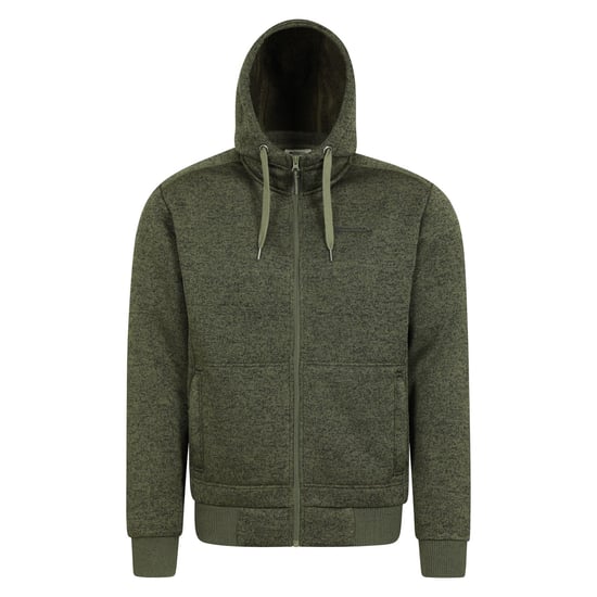 Mountain Warehouse Mens Nevis II Faux Fur Hoodie (Grön) - Image 1