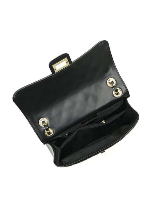 Isabella Rhea  Black Leather Bag