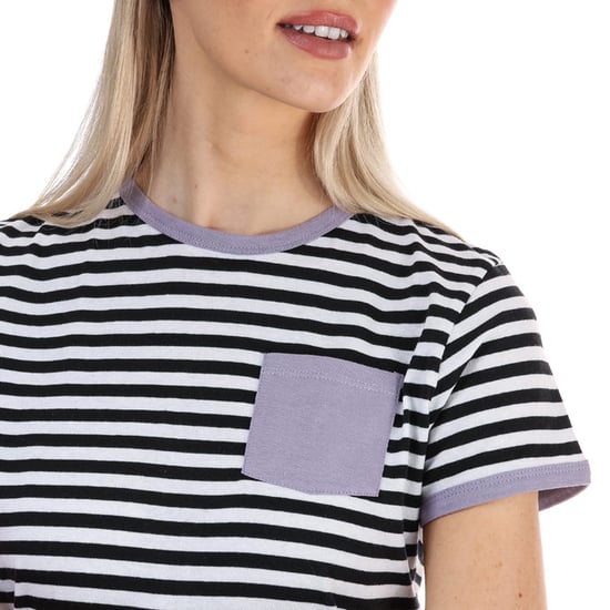 Women's Brave Soul Striped T-Shirt in Black