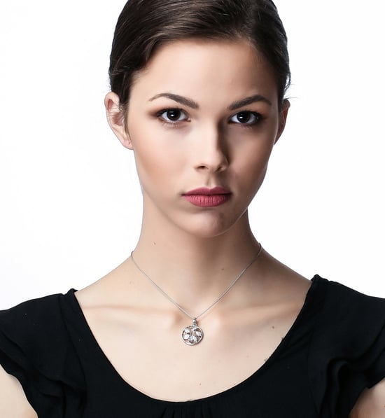 Orphelia 'Oceane' Dames 925 Sterling Zilveren Ketting met Hangertje - Zilver ZH-7090 - Image 3