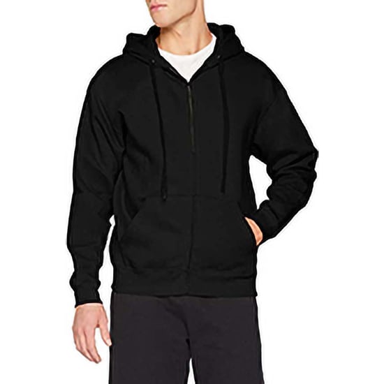 Fruit Of The Loom Mens Premium 70/30 Hooded Zip-Up Sweatshirt / Hoodie (Black)