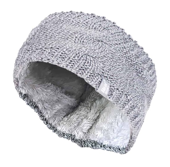 Kabelstickad fleece fodrad termisk vinter öronvärmare pannband för damer - Image 1