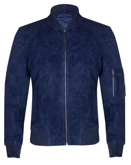 Suede trucker shirt, denim leather jacket