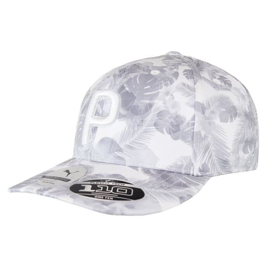 Puma Golf P110 Floral Pattern Snapback Grey Unisex Flex Fit Cap 023066 01
