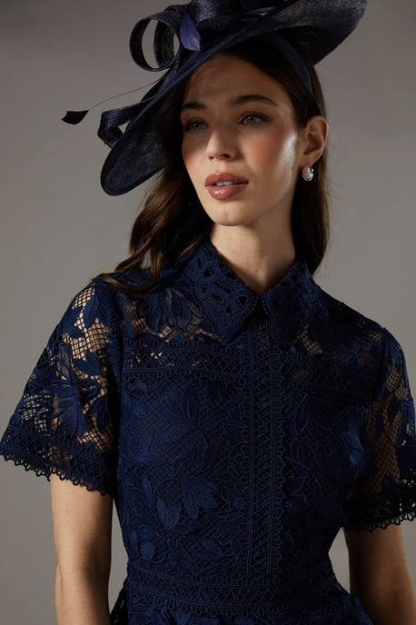Lace Top Pleated Dress