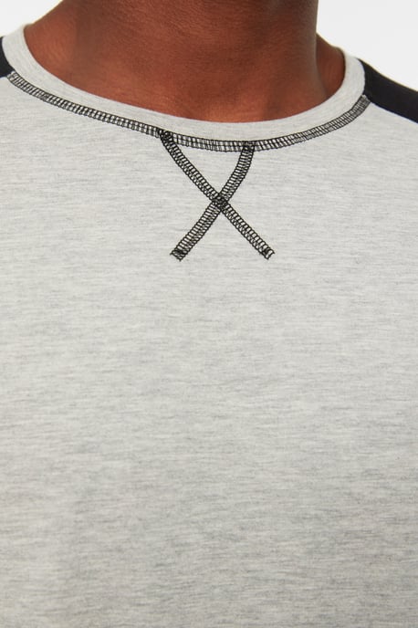 Trendyol Herrar Raglanärmad Crew neck Pyjamas Set - Image 4