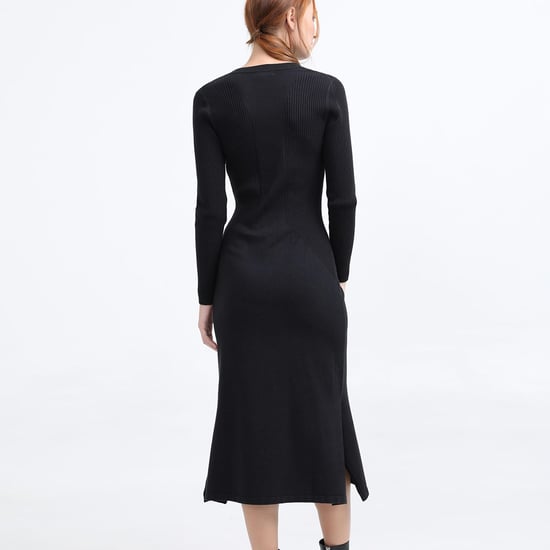 MIDI JUMPER -TRAND MET V -NACKLINE - Image 3