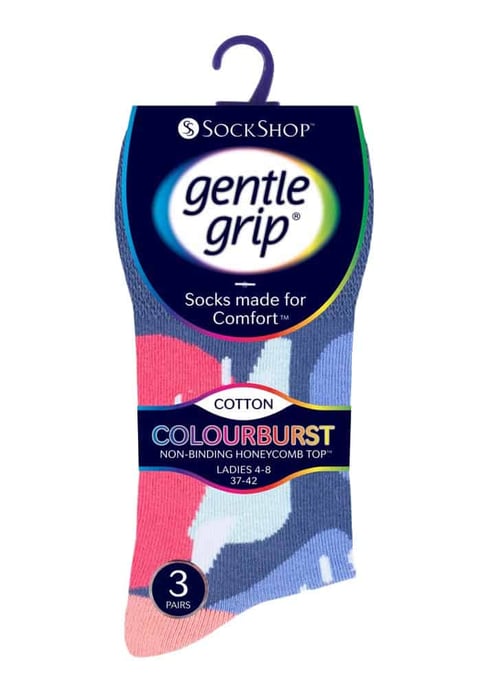 Gentle Grip - 6 Pairs Ladies Gentle Grip Non Elastic Socks - GG190 - Image 2
