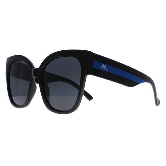 Montana Square Womens Shiny Black Blue Grey Polarized MP73