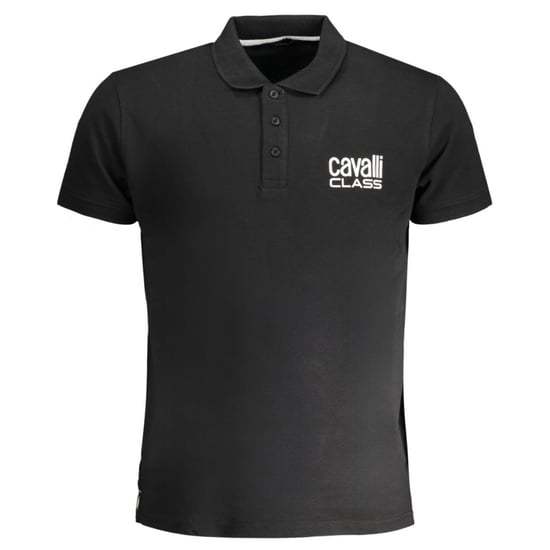 Cavalli Class Bold Logo Zwarte Poloshirt - Image 1