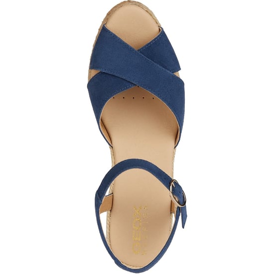 Geox D Gelsa Laag Leren Vrouwen Navy Sandalen - Image 4