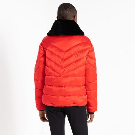 Dare 2B Womens/Ladies Julien Macdonald Suppression Contrast Panel Padded Jacket (Volcanic Red) - Image 6