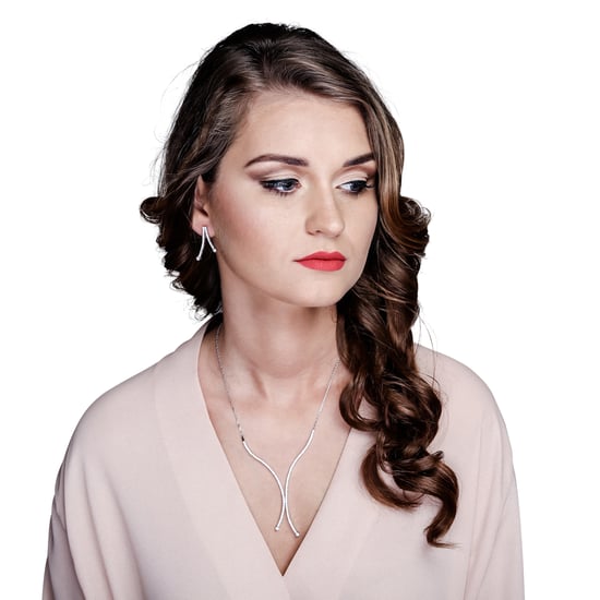 Orphelia Dames 925 Sterling Zilveren Set: Ketting + Oorbellen - Zilver SET-066 - Image 4